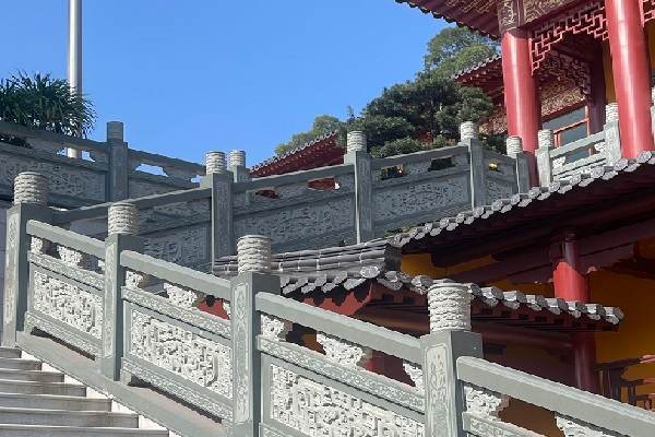白银市大连道观仿古石栏杆厂家解决方案一